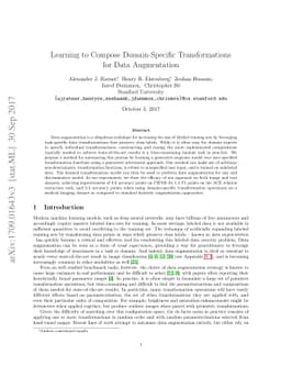 Learning to Compose Domain-Specific Transformations for Data
  Augmentation