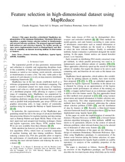 Feature selection in high-dimensional dataset using MapReduce