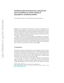 Likelihood informed dimension reduction for inverse problems in remote
  sensing of atmospheric constituent profiles