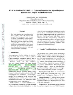 CLaC at SemEval-2016 Task 11: Exploring linguistic and psycho-linguistic
  Features for Complex Word Identification