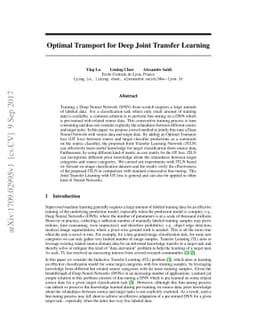Optimal Transport for Deep Joint Transfer Learning