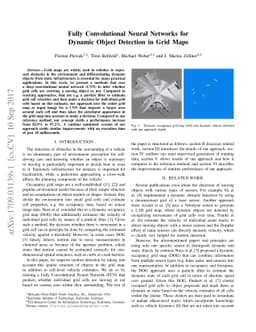 Fully Convolutional Neural Networks for Dynamic Object Detection in Grid
  Maps