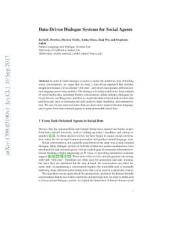 Data-Driven Dialogue Systems for Social Agents