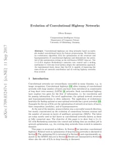 Evolution of Convolutional Highway Networks