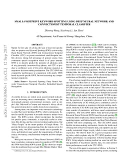 Small-footprint Keyword Spotting Using Deep Neural Network and
  Connectionist Temporal Classifier