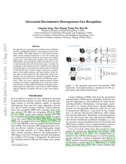 Adversarial Discriminative Heterogeneous Face Recognition