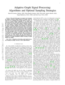 Adaptive Graph Signal Processing: Algorithms and Optimal Sampling
  Strategies