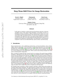 Deep Mean-Shift Priors for Image Restoration