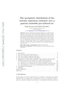 The asymptotic distribution of the isotonic regression estimator over a
  general countable pre-ordered set