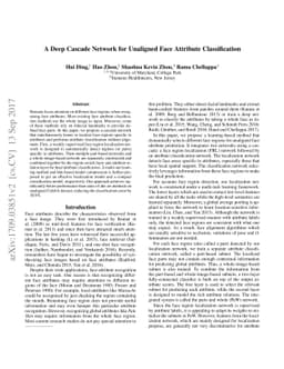 A Deep Cascade Network for Unaligned Face Attribute Classification