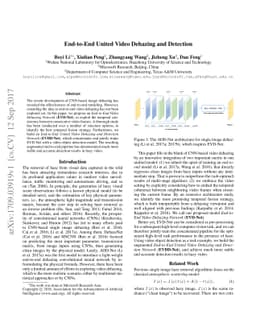 End-to-End United Video Dehazing and Detection