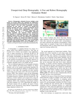 Unsupervised Deep Homography: A Fast and Robust Homography Estimation
  Model