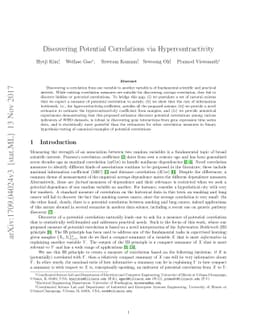 Discovering Potential Correlations via Hypercontractivity