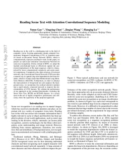 Reading Scene Text with Attention Convolutional Sequence Modeling