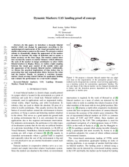 Dynamic Markers: UAV landing proof of concept