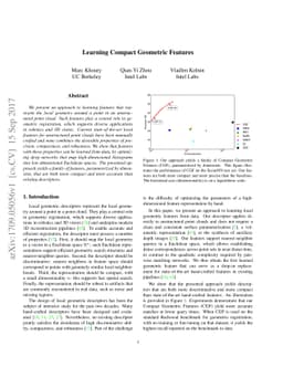 Learning Compact Geometric Features
