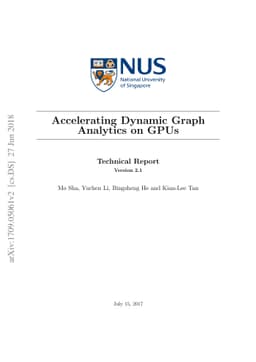 Technical Report: Accelerating Dynamic Graph Analytics on GPUs