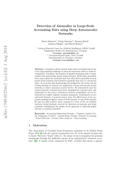 Detection of Anomalies in Large Scale Accounting Data using Deep
  Autoencoder Networks