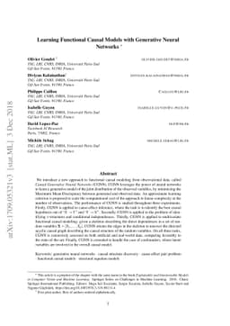 Learning Functional Causal Models with Generative Neural Networks