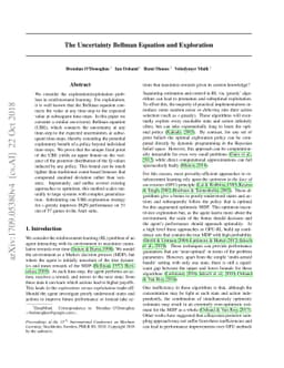 The Uncertainty Bellman Equation and Exploration