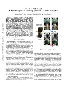 To Go or Not To Go? A Near Unsupervised Learning Approach For Robot
  Navigation