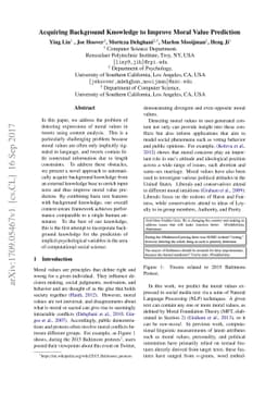 Acquiring Background Knowledge to Improve Moral Value Prediction