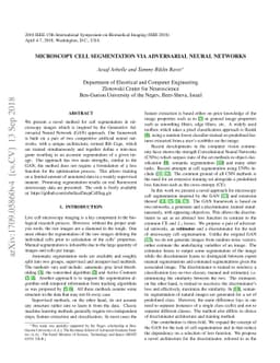 Microscopy Cell Segmentation via Adversarial Neural Networks