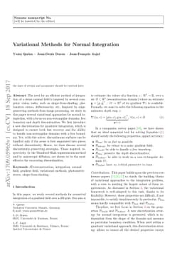 Variational Methods for Normal Integration