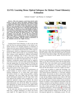 LS-VO: Learning Dense Optical Subspace for Robust Visual Odometry
  Estimation