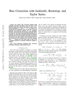 Bias Correction with Jackknife, Bootstrap, and Taylor Series