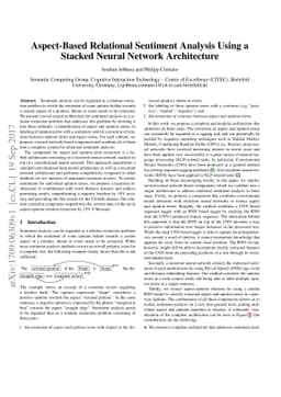 Aspect-Based Relational Sentiment Analysis Using a Stacked Neural
  Network Architecture
