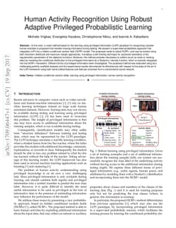 Human Activity Recognition Using Robust Adaptive Privileged
  Probabilistic Learning