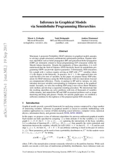 Inference in Graphical Models via Semidefinite Programming Hierarchies