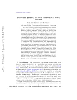 Property Testing in High Dimensional Ising models