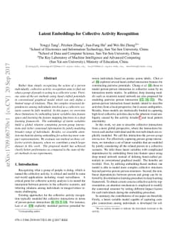Latent Embeddings for Collective Activity Recognition