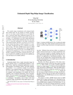 Estimated Depth Map Helps Image Classification
