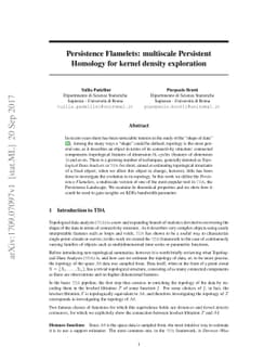 Persistence Flamelets: multiscale Persistent Homology for kernel density
  exploration