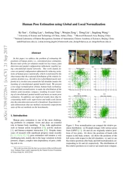 Human Pose Estimation using Global and Local Normalization