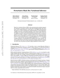 Perturbative Black Box Variational Inference