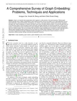 A Comprehensive Survey of Graph Embedding: Problems, Techniques and
  Applications