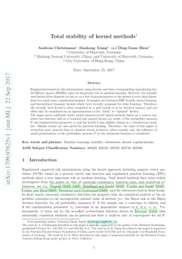 Total stability of kernel methods