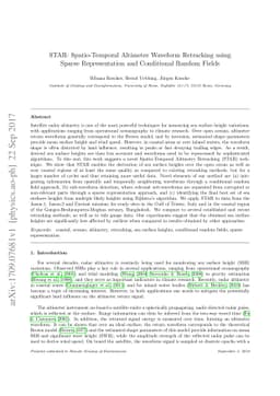 STAR: Spatio-Temporal Altimeter Waveform Retracking using Sparse
  Representation and Conditional Random Fields