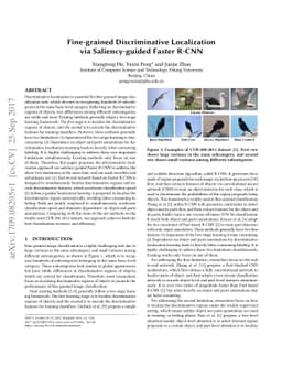 Fine-grained Discriminative Localization via Saliency-guided Faster
  R-CNN
