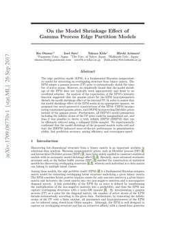 On the Model Shrinkage Effect of Gamma Process Edge Partition Models