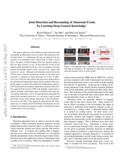 Joint Detection and Recounting of Abnormal Events by Learning Deep
  Generic Knowledge