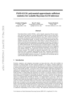 PASS-GLM: polynomial approximate sufficient statistics for scalable
  Bayesian GLM inference