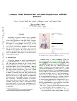 Leveraging Weakly Annotated Data for Fashion Image Retrieval and Label
  Prediction