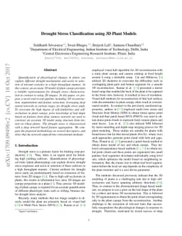Drought Stress Classification using 3D Plant Models