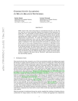 Connectivity Learning in Multi-Branch Networks