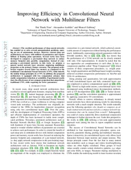 Improving Efficiency in Convolutional Neural Network with Multilinear
  Filters